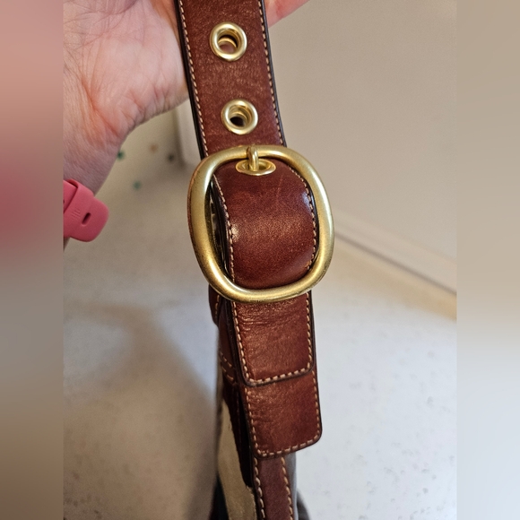 Vintage coach y2k suede leather tote purse patchwork design - Picture 9 of 15